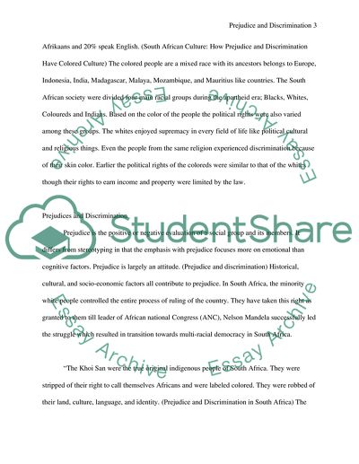 Discrimination Against South Africa