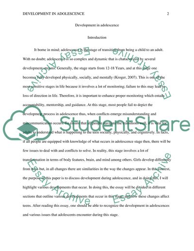 Development in Adolescence