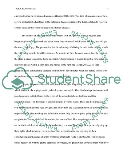 Plea Bargaining and the Judicial System in America