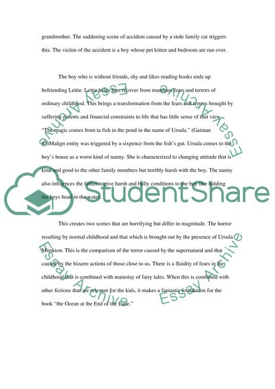 Book Research: The Ocean at the End of the Lane by Gaiman Neil