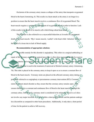 Heart attack essay