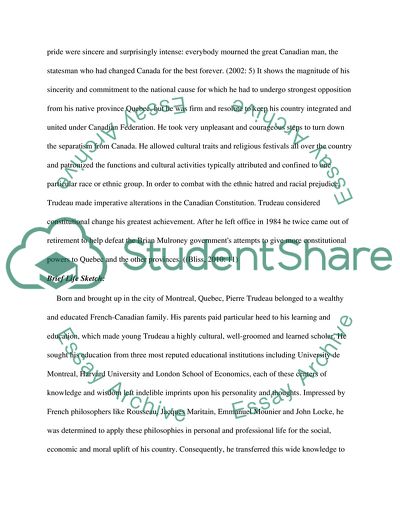 The Greatest Prime Minister in Canadian History for Promoting Ethnic Diversity: Pierre Trudeau