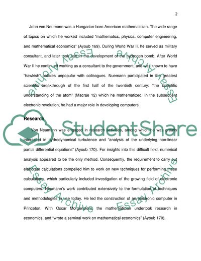 Mathematician: The Life and Work of John von Neumann