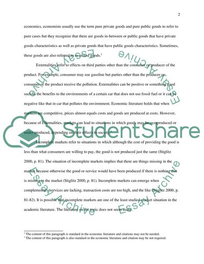 Market failure and what government can do