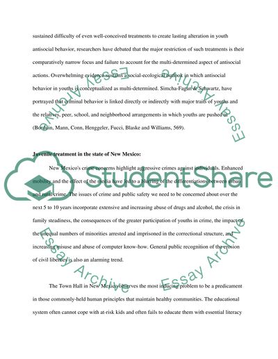 Juvenile Treatment Programs