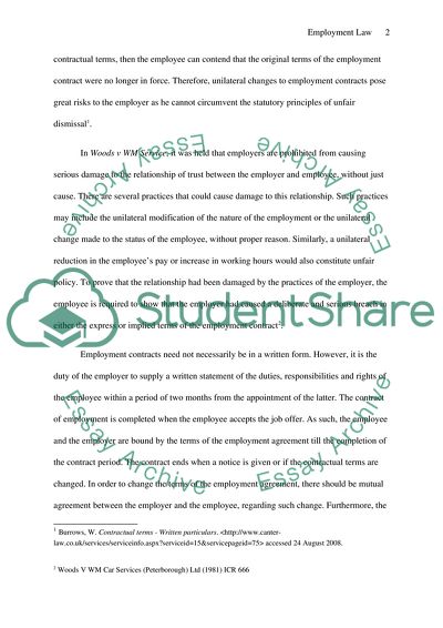 Analysis of Employment Contract in Sport Inc