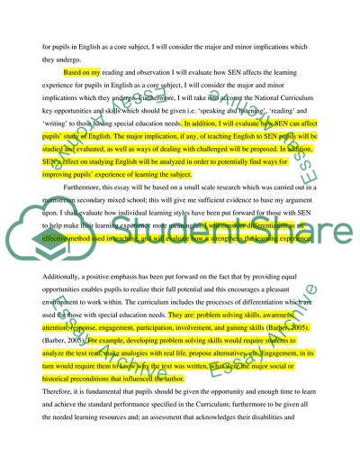 How Equal Opportunities Can Affect the Learning Experiences of Pupils in English