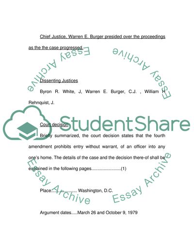 Payton vs New York Case