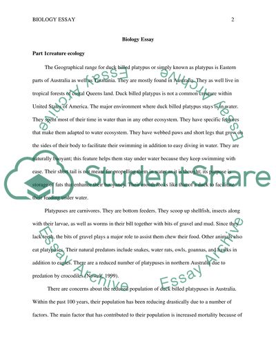 Creature Ecology and Global Climate Change