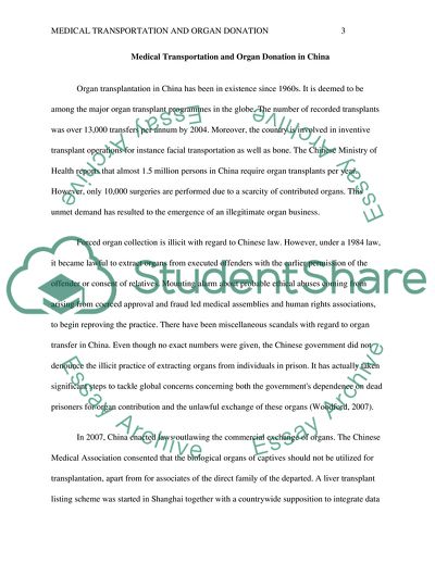 Medical Transportation and Organ Donation