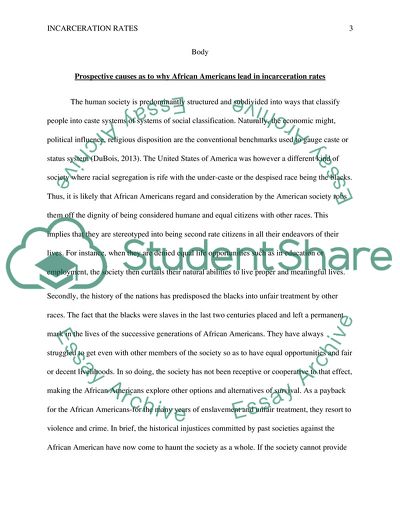 The Disproportionate Incarceration of African Americans