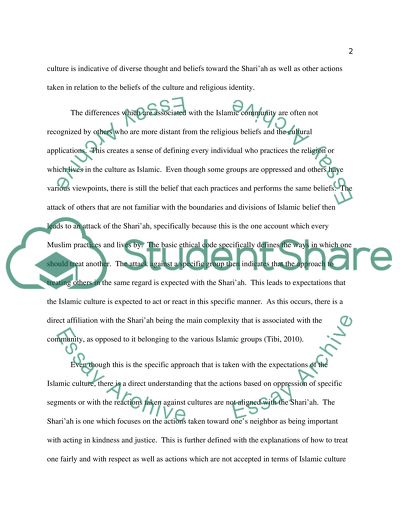 Islamic Culture - Shariah