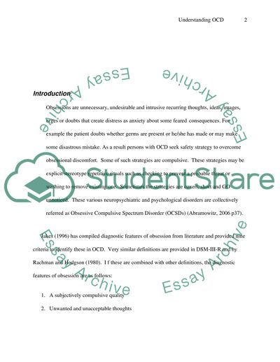 Biological and Cognitive Approaches to Obsessive-Compulsive Disorder