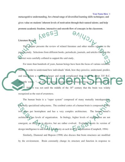 The Principles of the Multiple Intelligence Approach