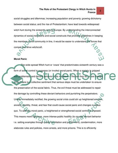 The Role of the Protestant Clergy in Witch Hunts in France