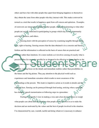 The characteristics of ESFP