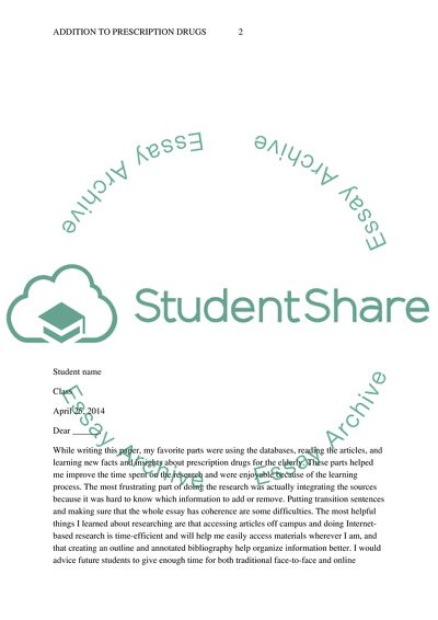 Addition to Prescription Drugs among the Elderly: A Right under Physician Monitoring