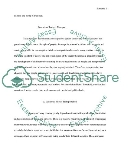 Developing a Good Transportation System