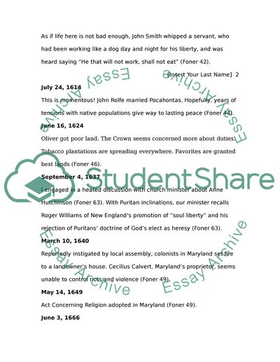 Living in the early colonial era