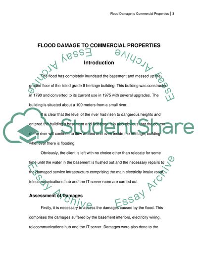 FLOOD DAMAGE TO COMMERCIAL PROPERTIES
