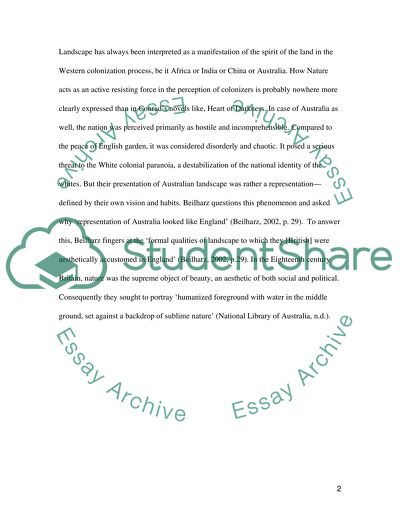 The Representation Of The Australian Landscape In Contemporary Visual Culture