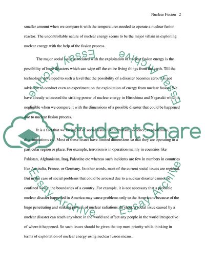 Producing Energy from Nuclear Fusion