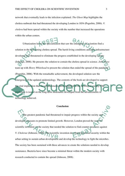 The Effect of Cholera on Scientific Invention