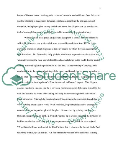 Disguise and Deception in Drama