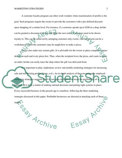 Marketign Strategies