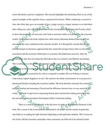 The book report for Behavioral and Experimental Economics