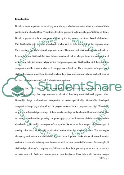 Does It Matter Whether or Not Firms Pay Dividends