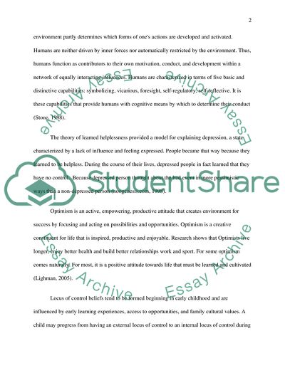 Locus of Control Formulation