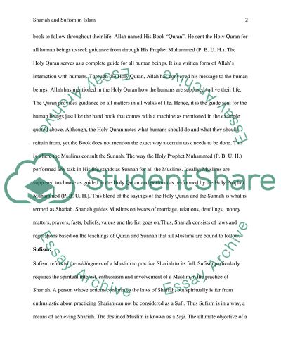 Shariah and Sufism in Islam