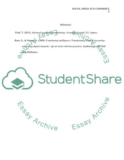 Social Media in E-commerce