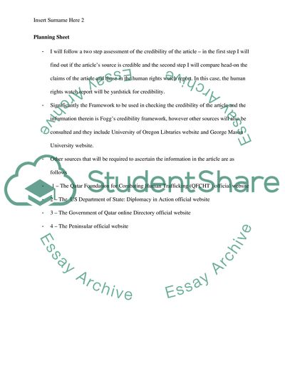 The Credibility of the Information in the Article