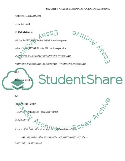 Security Analysis and Portfolio Management