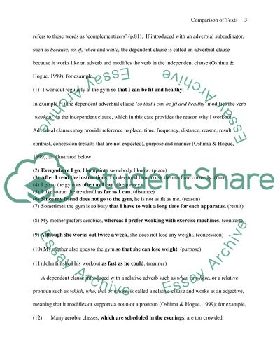 Comparison of Texts for Empirical Findings