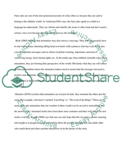 The Impact of Animation for Childrens Psychological Development in Finding Their Identities