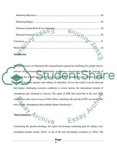 Marketing Plan for Smartphones in China