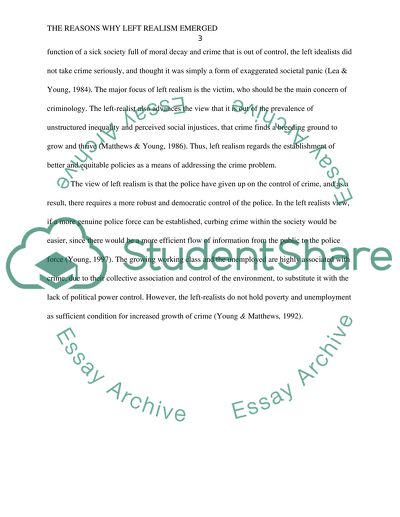 Explain the reasons why left realism emerged