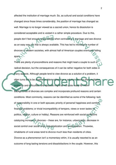 Effects of Divorce on Children