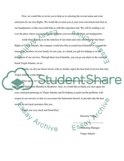 Business Letter And Literature Summary