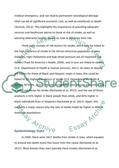 The Higher Risk for Black and African American Populations for Stroke within Iowa