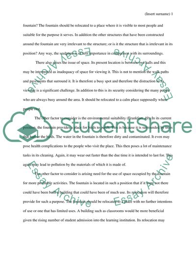 The campus sculpture relocation