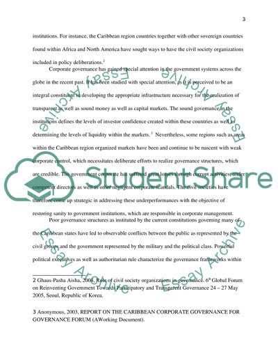 Governance in the Caribbean