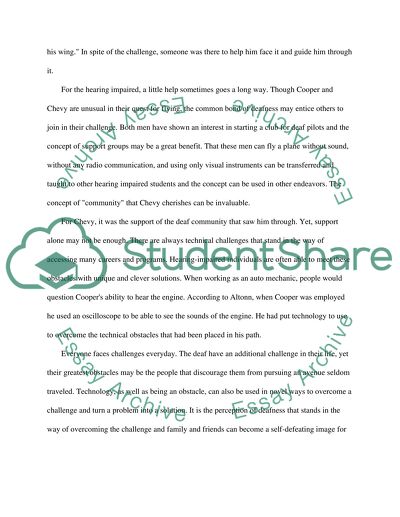 Meeting the Challenge of Deafness