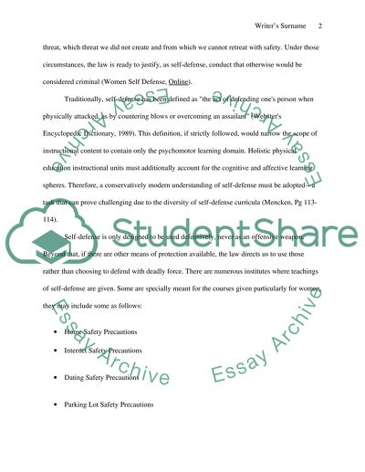 Self-Defense Is Not Just A Physical Technique