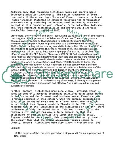 The Standard Statutory Audit
