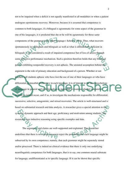 A Systemic-Dynamic Lurian Approach to Aphasia by B. K.Friedgut