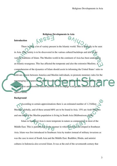 Religious Developments in Asia